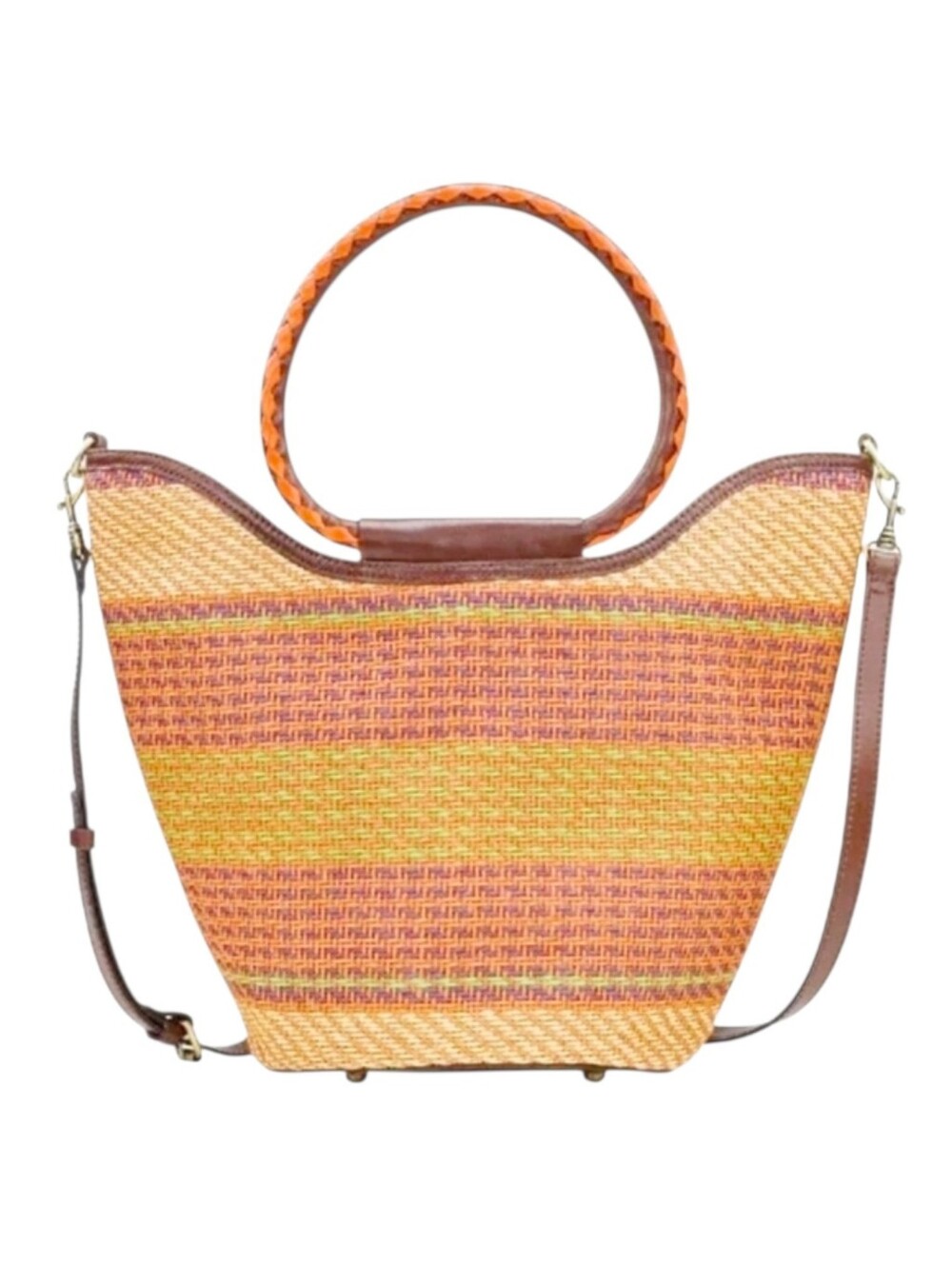 Patricia Nash Gia Woven Leather Crossbody Shoulder Bag Amethyst Multi Color